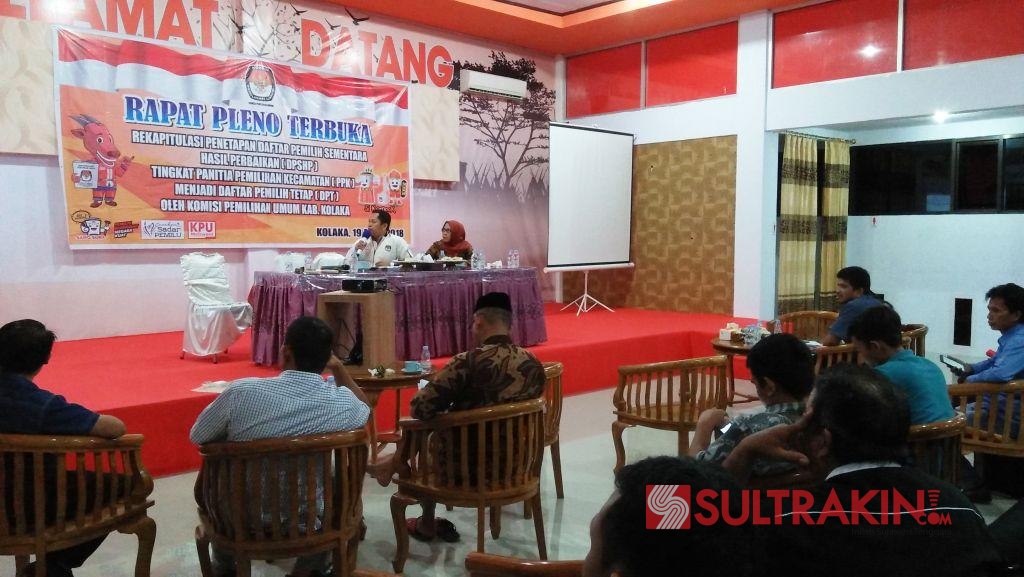 Rapat terbuka pnetapan DPT Kabupaten Kolaka. (Foto: Mirwan/SULTRAKINI.COM)