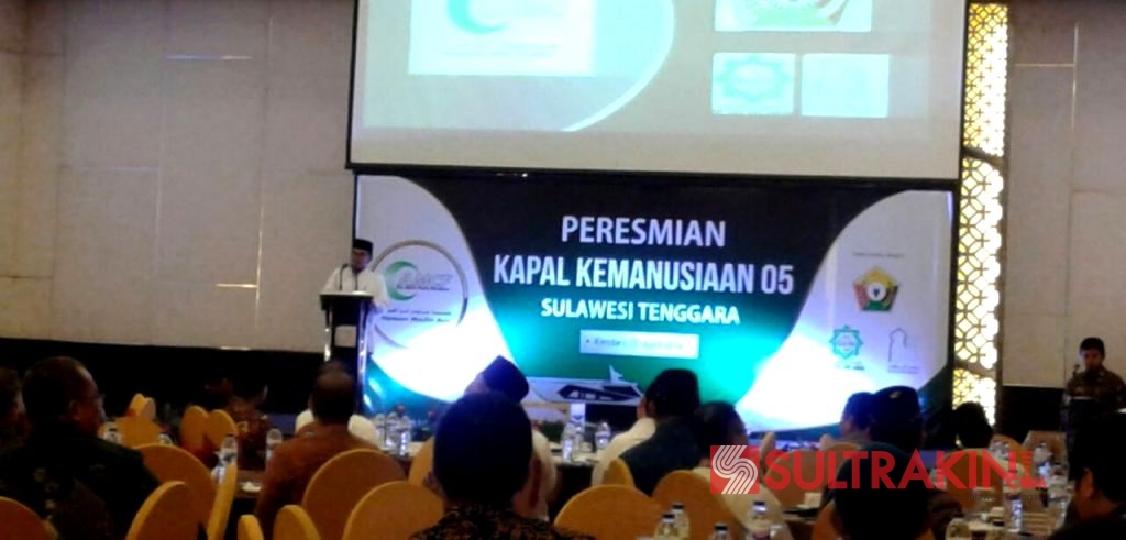 Launching Kapal Kemanusian, Jumat (20/4/2018). (Foto: Hasrul Tamrin/SULTRAKINI.COM)