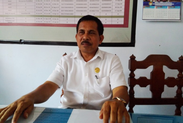 Koordinator Pengawas Dikmudora Kota Kendari Makmur Tote (Foto : Hasrul Tamrin/SULTRAKINI.COM)
