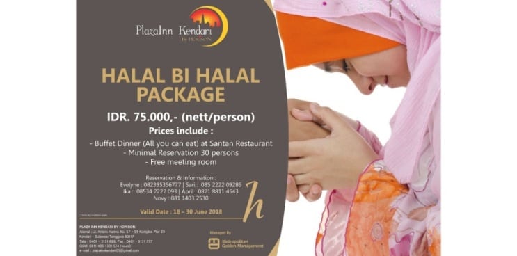 Paket Halal Bi Halal dari PlazaInn Hotel Kendari By Horison. (Foto: PlazaInn Hotel Kendari By Horison)