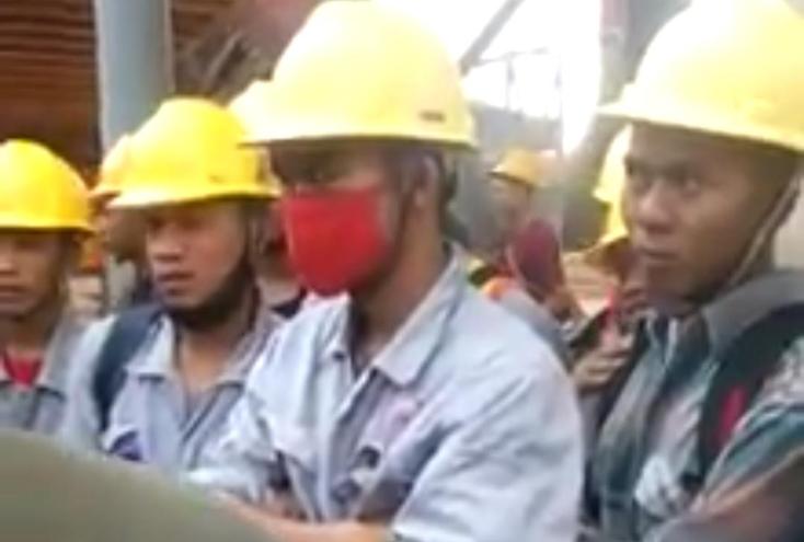 Video viral terkait larangan tenaga kerja lokal Salat Ied, (Foto : Dok.SULTRAKINI.COM)