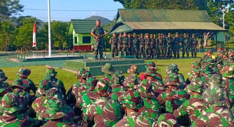 Pangdam XIV Hasanudin, Mayjen TNI Surawahadi saat Buka Latihan Pratugas Pengamanan Perbabatasan 725 Woroagi, Rabu (12/9/2018). (Foto: Istimewa)