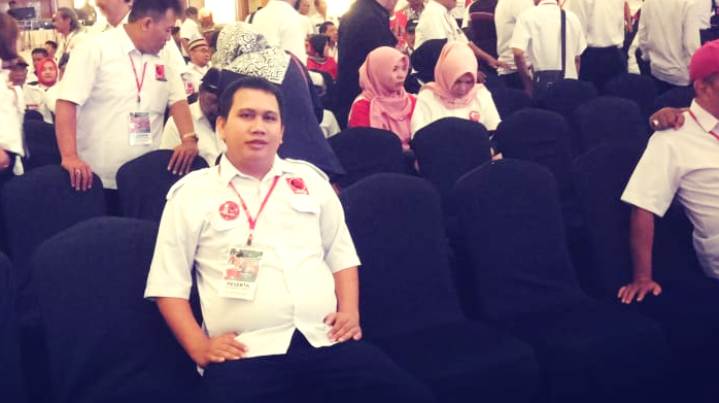 Ketua Projo Kabupaten Konawe, Irvan Umar di lokasi Rakernas Projo, Jakarta. (Foto: Dok. pribadi/SULTRAKINI.COM)