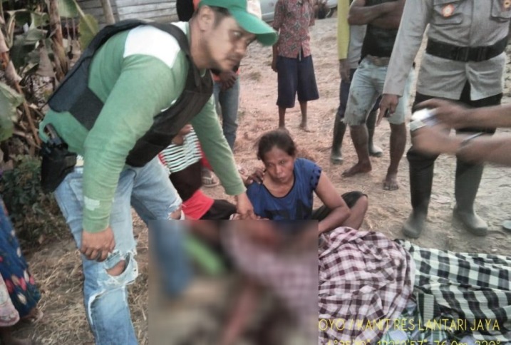 Korban tewas usai dianiaya oleh AS, pada Rabu (26/9/2018), (Foto : Polsek Lantari Jaya/SULTRAKINI.COM)