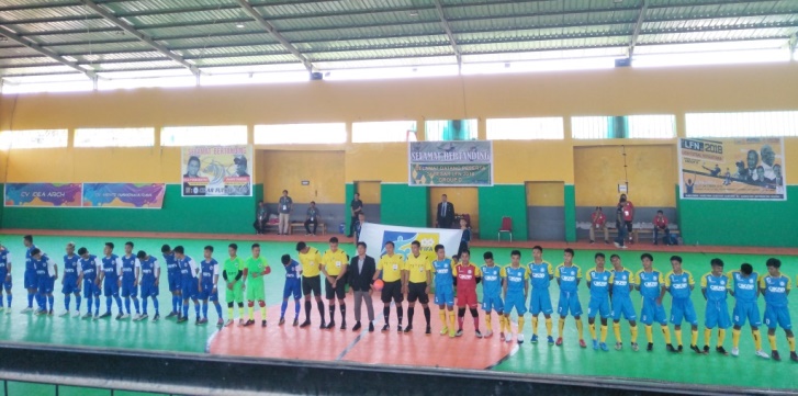 LFN 2018 di Tawang Alun Futsal Arena Kendari, Senin (22/10/2018). (Foto: Nur Cahay /SULTRAKINI.COM)