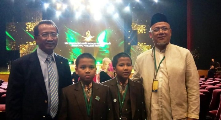 Hafiz cilik Indonesia gemakan Ayat-ayat suci Al Quran di MTQ Internasional foto: Sindonews.com