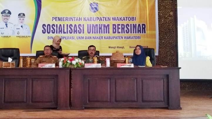 Sosialisasi UMKM Bersinar di Kabupaten Wakatobi, Sultra. (Foto: Amran Mustar Ode/SULTRAKINI.COM)