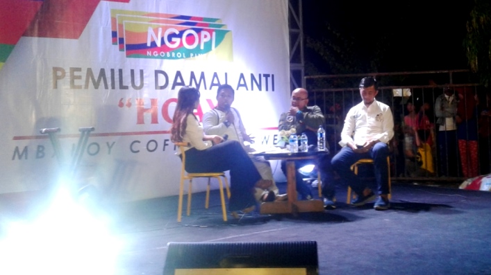 Acara Pemilu Damai Anti Hoax dari AMI Sultra, Sabtu (23/3/2019) malam. (Foto: Ulul Azmi/SULTRAKINI.COM)