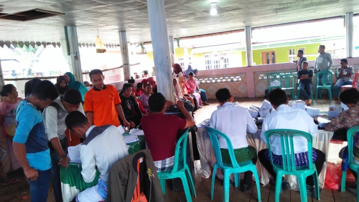 Suasana PSU di TPS 4 Kelurahan Kombeli, Kecamatan Pasarwajo, Kabupaten Buton, Sabtu (27/4/2019). (Foto: La Ode Ali/SULTRAKINI.COM)