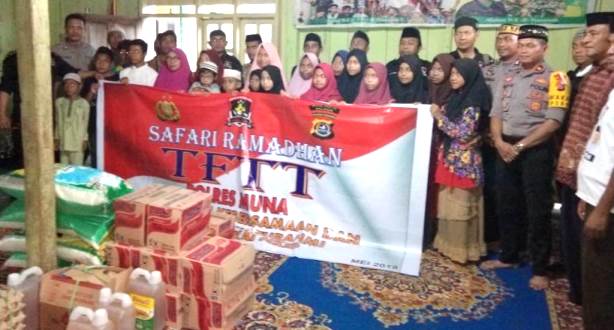 Safari Ramadhan Diktukba Polri TFTT angkatan XXII Polres Muna di Ponpes Al Hasanah. (Foto: Istimewa)