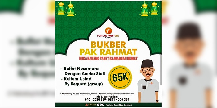 Promo Bukber Pak Rahmat Fortune Frontone Hotel Kendari. (Foto: Fortune Kendari).