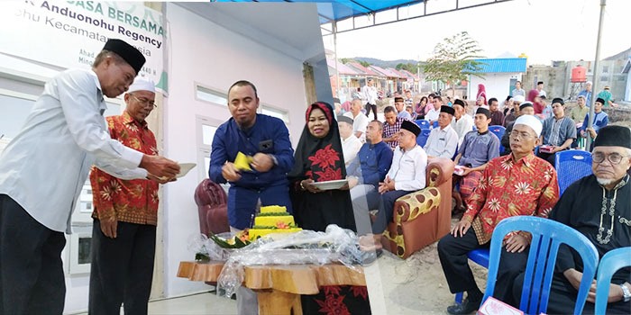 Buka puasa bersama warga di BTN Anduonohu Regency. (Foto: Hasrul Tamrin/SULTRAKINI.COM)