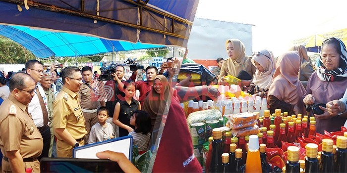 Pasar murah di Kota Kendari, Senin (13/5/2019). (Foto: Ade Putri/SULTRAKINI.COM)