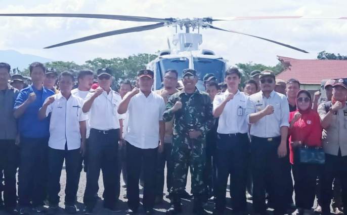 Suasana pelepasan Tim Satgas Squadron Udara Kodam XIV/Hasanuddin Makassar, Sabtu (29/6/2019). (Foto: Dok/SULTRAKINI.COM).