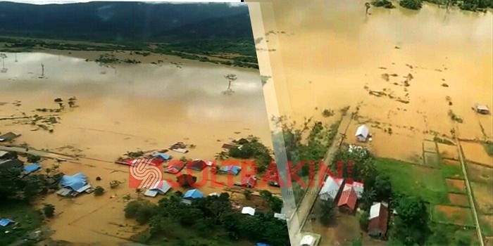 Banjir di Kabupaten Konawe Utara. (Foto: Dok.SULTRAKINI.COM)