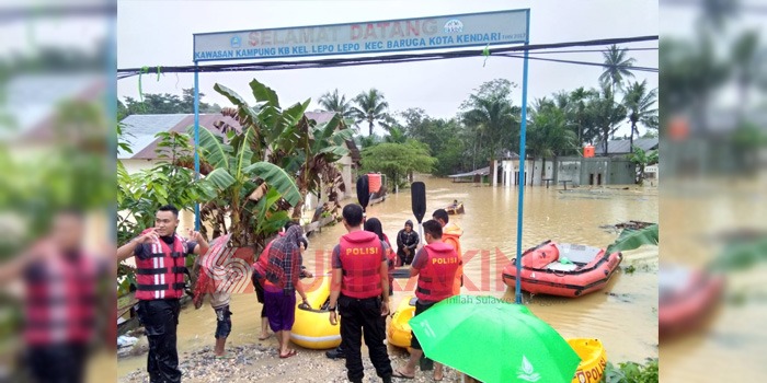 Banjir di permukiman sekitaran Sungai Wanggu, Kota Kendari pada Juni 2018. (Foto: Dok.SULTRKAINI.COM)