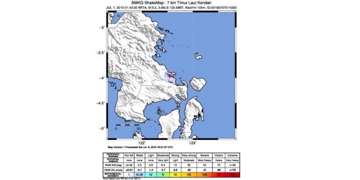 Monitoring aktivitas gempa bumi oleh BMKG, Minggu (7/7/2019). (Foto: BMKG)