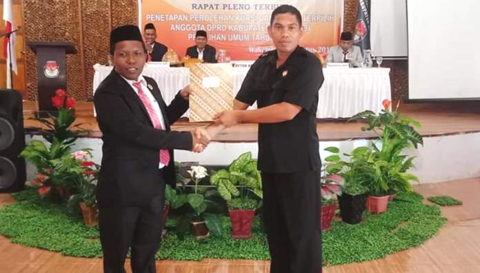 Rapat pleno terbuka penetapan calon anggota DPRD Wakatobi terpilih periode 2019-2024 (Foto: Istimewa)