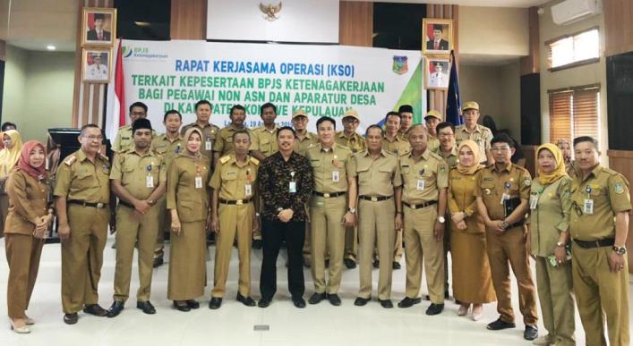 Rapat kerja sama operasional BPJS Ketenagakerjaan dengan OPD di Konkep. (Foto: Istimewa)