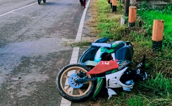 Motor korban kecelakaan di Kelurahan Ranoeya, Kecamatan Wawotobi, Kamis (22/8/2019). (Foto: Istimewa).