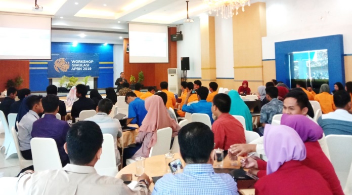Simulasi APBN di Aula Kanwil Direktorat Jenderal Perbendaharaan Sulawesi Tenggara, Kamis (29/8/2019). (Foto: Wa Rifin/SULTRAKINI.COM)