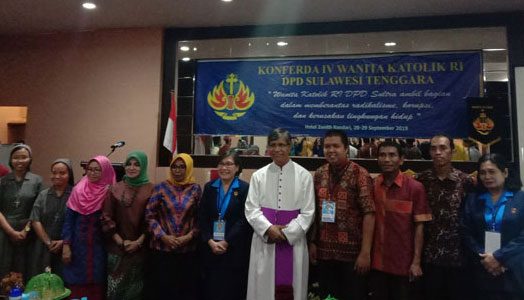 Suasana usai pembukaan Konferda IV Pengurus Wanita Katolik RI DPD Sulawesi Tenggara, di Kendari, Sabtu (28/9/2019). Foto: Hasrul Tamrin/SULTRAKINI.COM