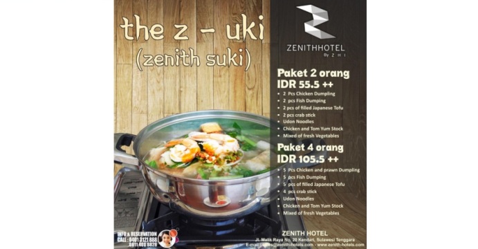 Promo makanan Zenith Hotel Kendari. (Foto: Istimewa)