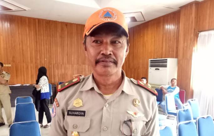 Kepala Dinas BPBD Kota Kendari Suhardin. (Foto : Hasrul Tamrin/SULTRAKINI.COM)