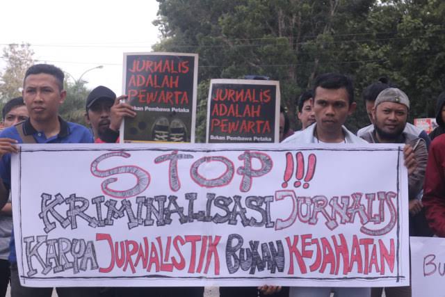 Ilustrasi stop kekerasan jurnalis. (Foto: Kumparan.com)