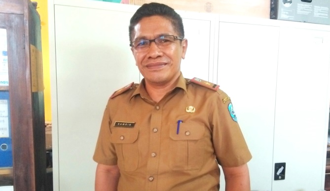 Kepala BKPSDM Buteng, Samrin. (Foto: Ali Tidar/SULTRAKINI.COM)