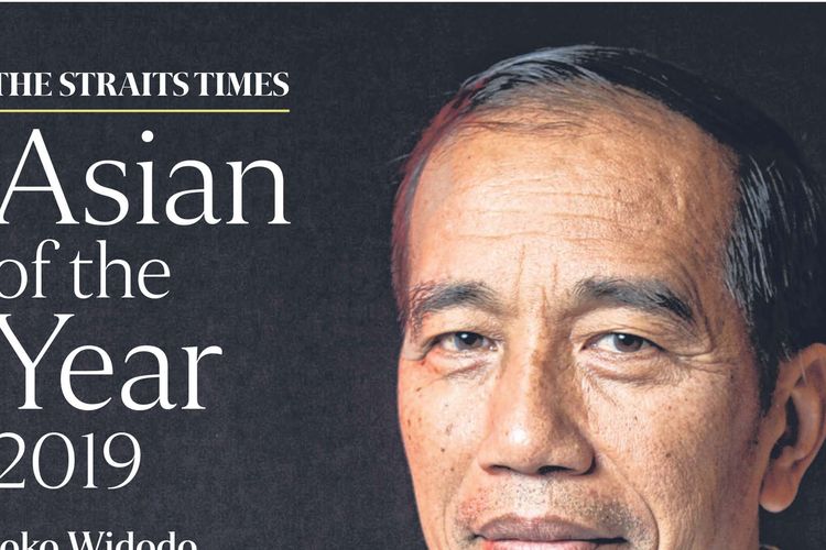 Presiden RI, Joko Widodo mendapatkan penghargaan asian of the year 2019 dari The Straits Times. (Foto: Kompas.com)