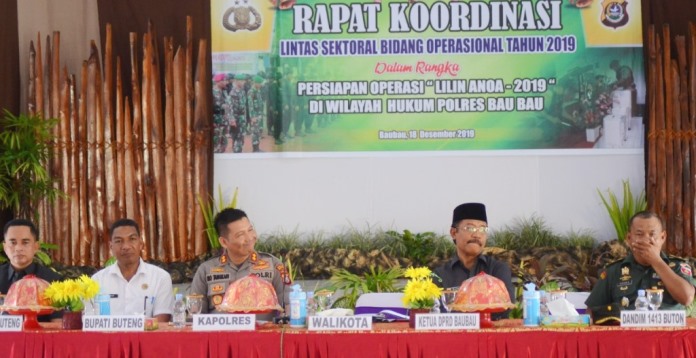 Rapat Koordinasi Lintas Sektoral Bidang Operasional 2019, Rabu (18 Desember 2019).