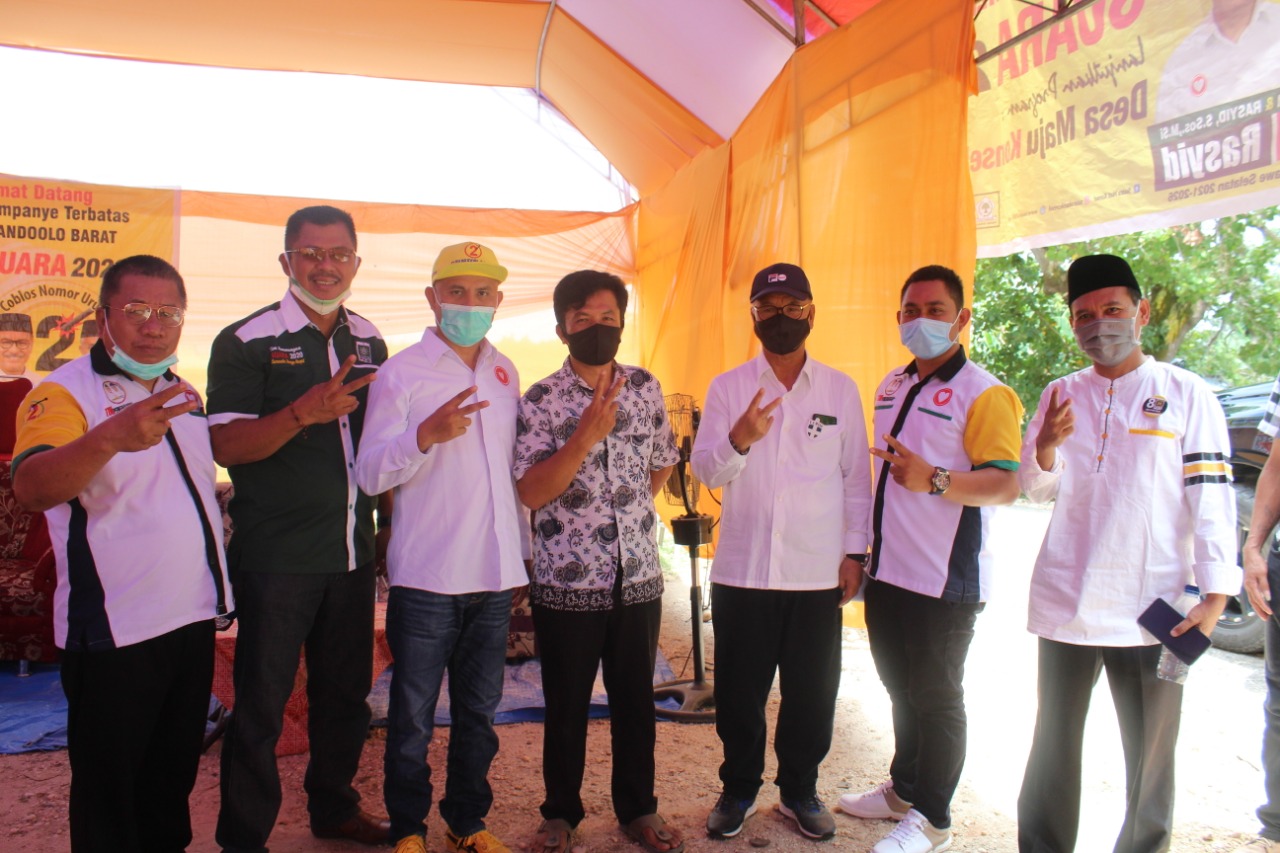 Indarto bersama calon Bupati dan Wakil Bupati Konsel, Surunuddin- Rasyid serta Jurkam Suara (Foto: Ist)