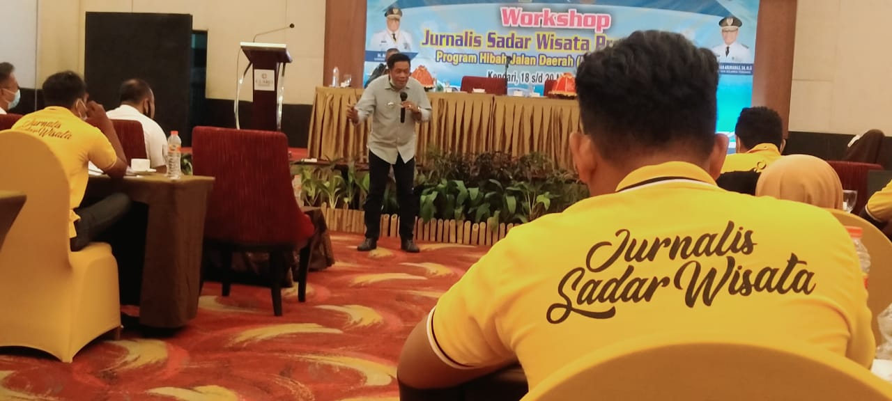 Workshop Jurnalis Sadar Wisata Provinsi Sulawesi Tenggara (Foto: Riswan/ SULTRAKINI.COM)