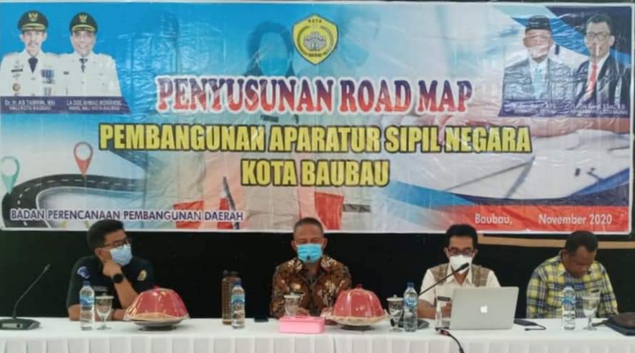 Rapat penyusunan Road Map Pembangunan Aparatur Sipil Negara (ASN) Kota Baubau (Foto: Istimewa)