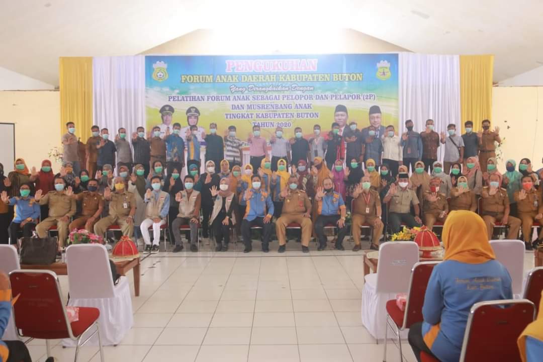Pengukuhan Forum Anak di Kabupaten Buton (Foto: Dok. Diskominfo dan Persandian Kabuaten Buton)