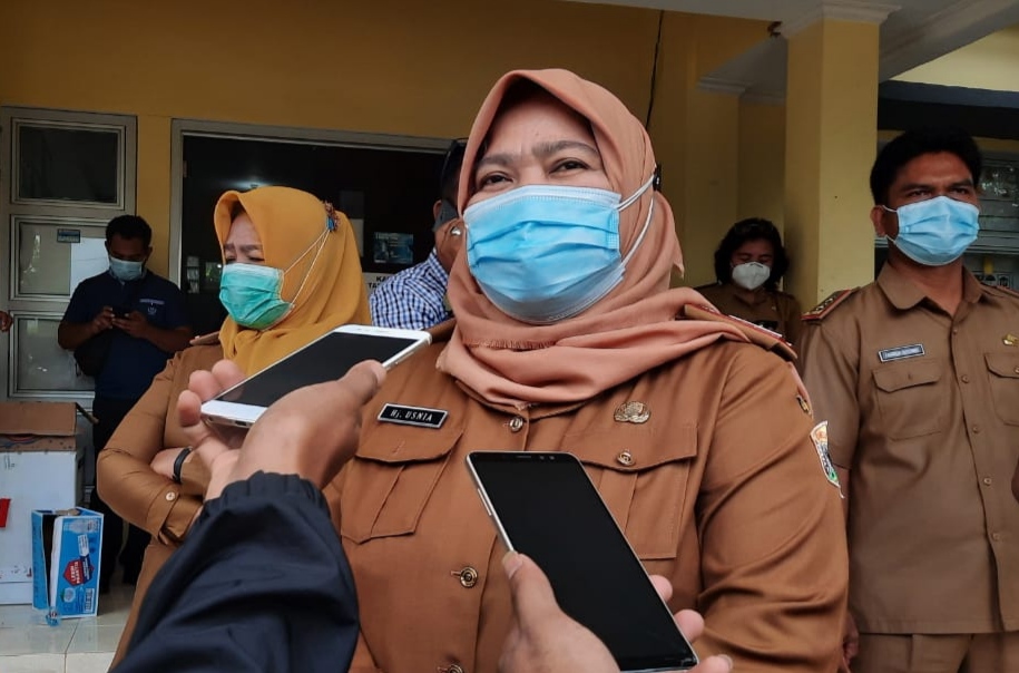 Kadis Dinkes Provinsi Sulawesi Tenggara, Hj.Husnia, (Foto: Riswan/SULTRAKINI.COM) ﻿