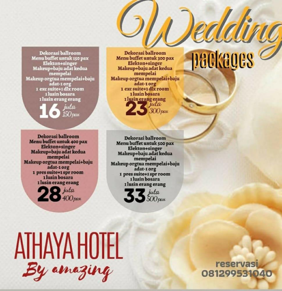 Promo Package Wedding Hotel Athaya Kendari (Foto: Dok Hotel Athaya)