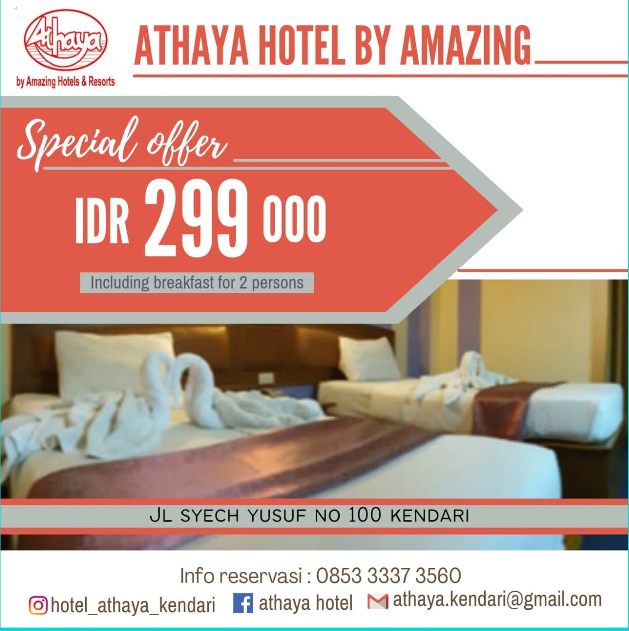 Promo Kamar Spesial Hotel Athaya Kendari (Foto: Dok. Hotel Athaya Kendari)