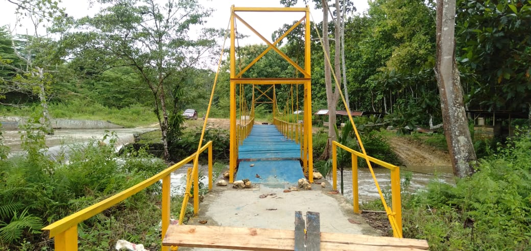Salah satu program pembangunan jembatan di Desa Sangia Arano rampung 100 persen (Foto: Tim Penerang Kodim 1413/Buton)
