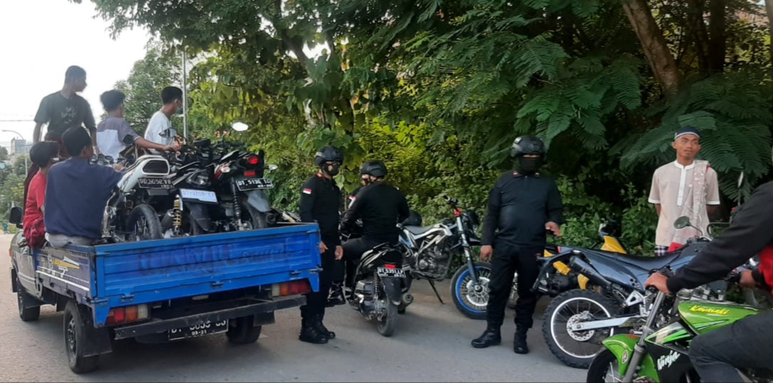 Puluhan motor yang kedapatan balapan liar diamankan kepolisian Satlantas Polres Baubau (Foto: Ist)