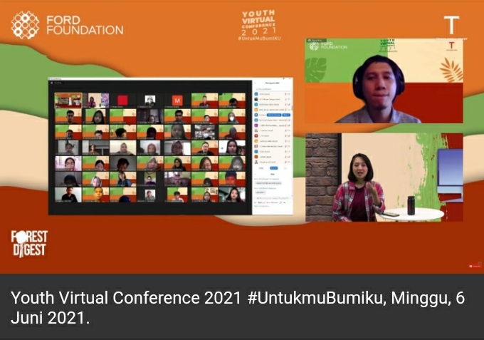 Sebanyak 223 anak muda mendeklarasikan Manifesto Orang Muda Indonesia Untuk Perubahan Iklim pada Youth Virtual Conference