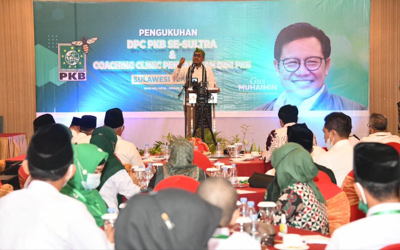 Pelantikan seluruh pengurus DPC PKB se- Sulawesi Tenggara (Sultra), Sabtu (28 Agustus 2021) di Kendari. (Foto: Ist)
