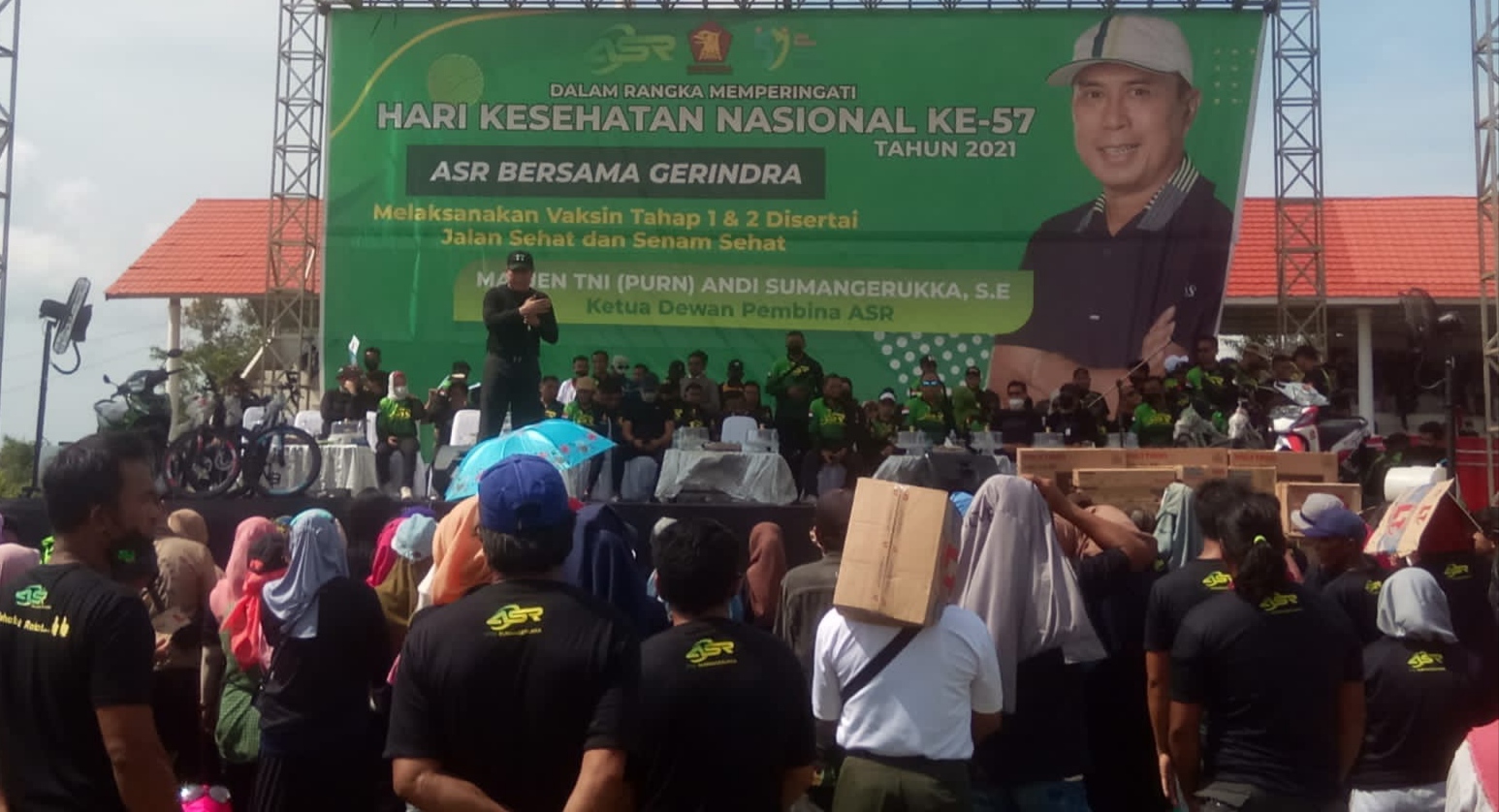 Mayor Jenderal TNI (Purn) Andi Sumangerukka saat memberikan sambutan (Foto: Ist)