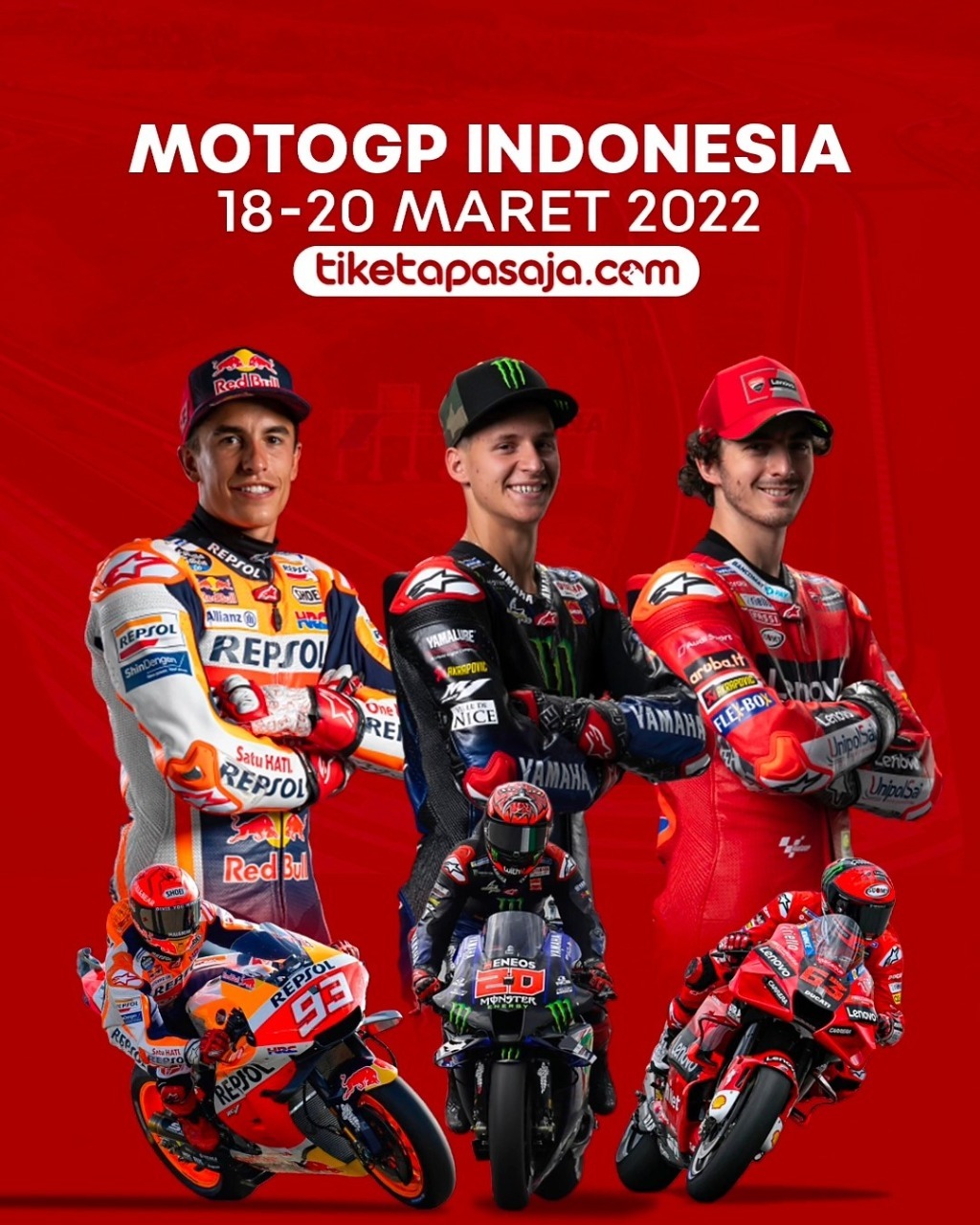 Poster perhelatan MotoGP 2022 Mandalika. (Foto: Ist)