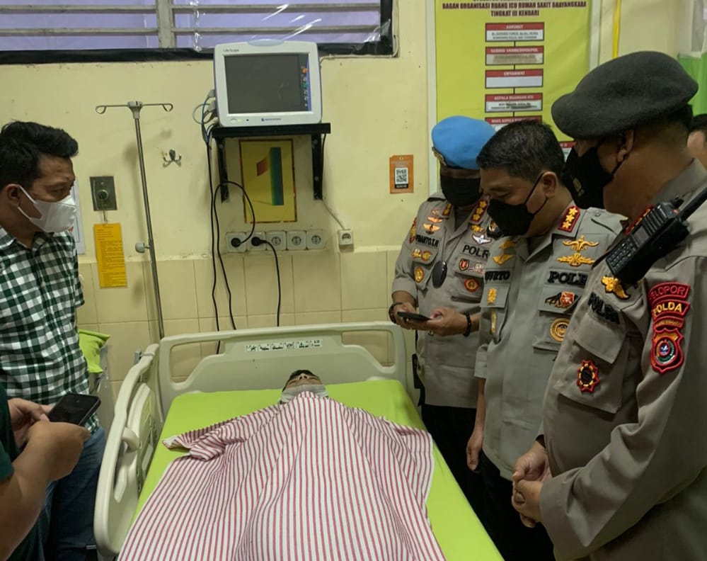 Almarhum IPDA Imam Agus Husain saat di Rumah Sakit Bhayangkara. (Foto: Ist)