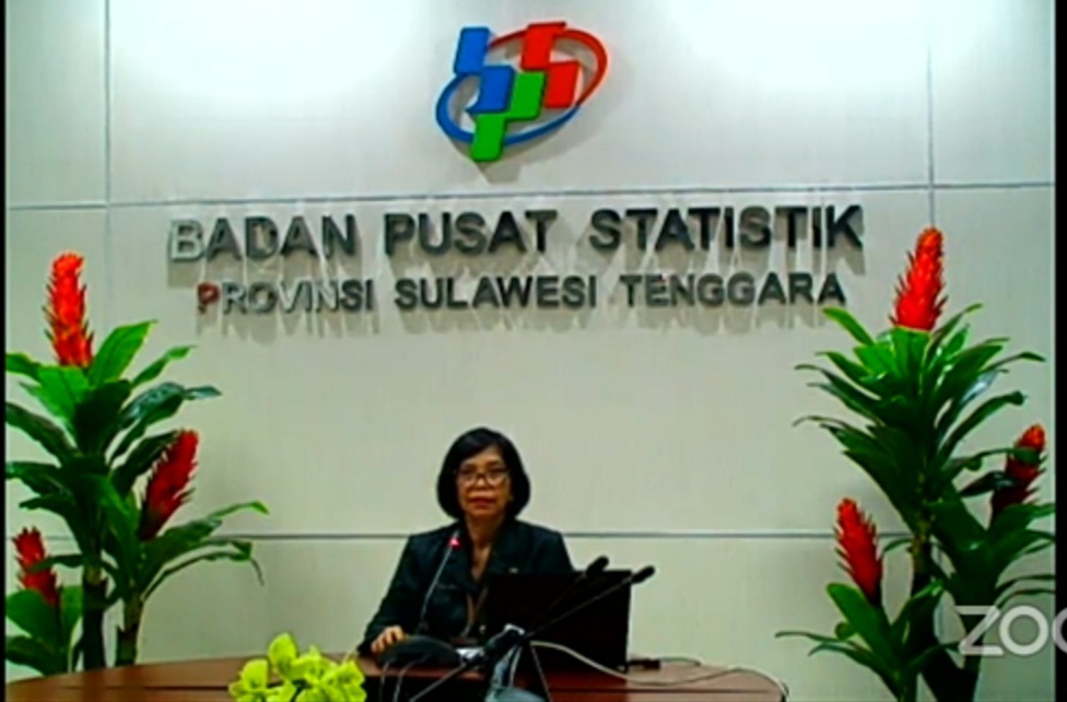 Kepala BPS Sultra, Agnes Widiastuti (Foto: Potongan Video Zoom)