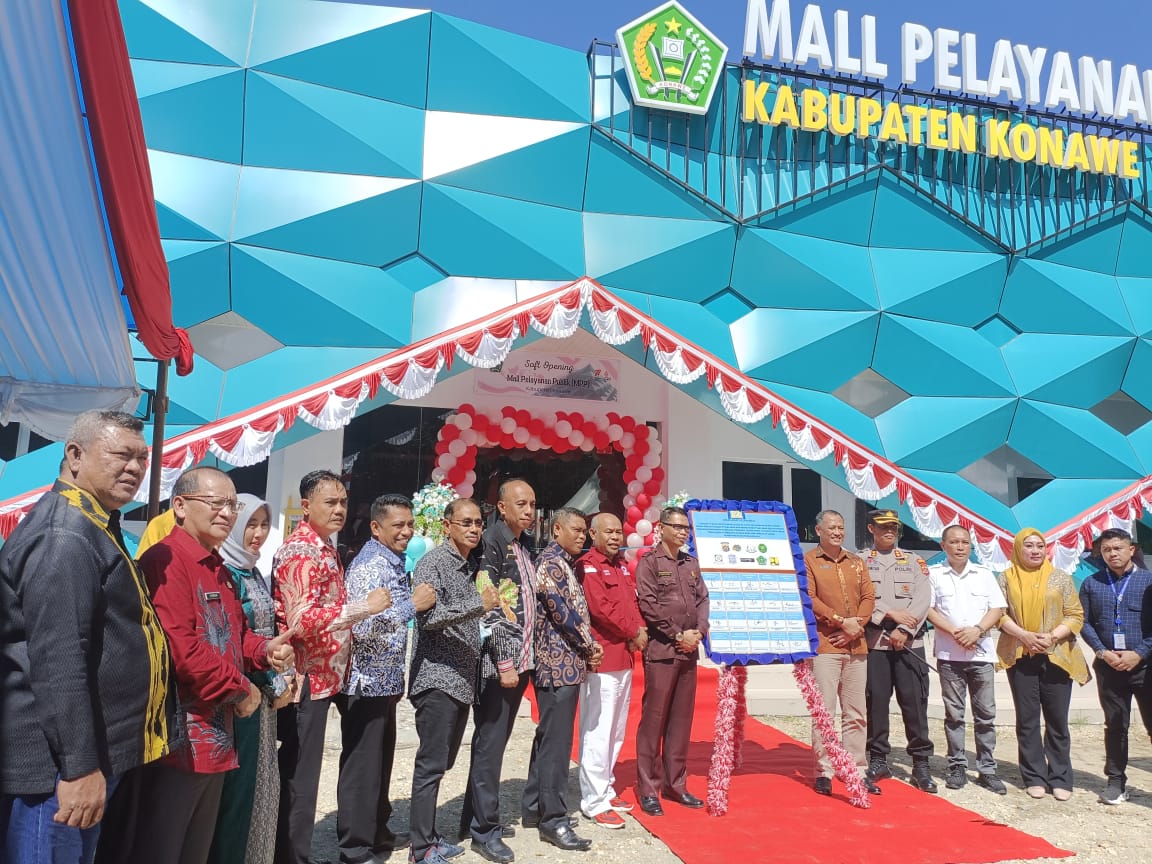 Soft Opening Mall Pelayanan Publik Kabupaten Konawe, Jumat (19/8/2022). (Foto: Ist)