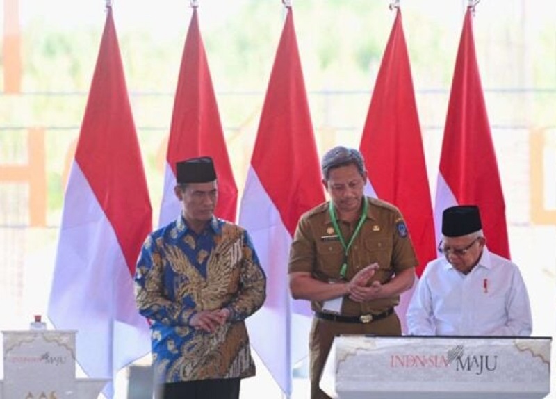 Wakil Presiden Republik Indonesia, Prof. KH. Ma'ruf Amin, meresmikan pembangunan Masjid Hj Andi Nurhadi dan AAS International Hospital di Kota Makassar, Senin (9 Oktober 2023). Foto: IST.