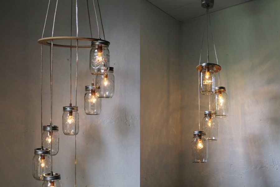 12 Cara Kreatif Membuat Lampu Gantung dari  Barang 